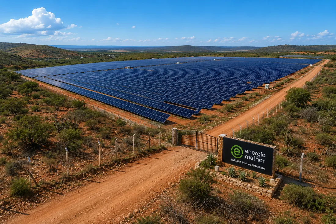 Usina solar parceira que gera os créditos de energia por assinatura
